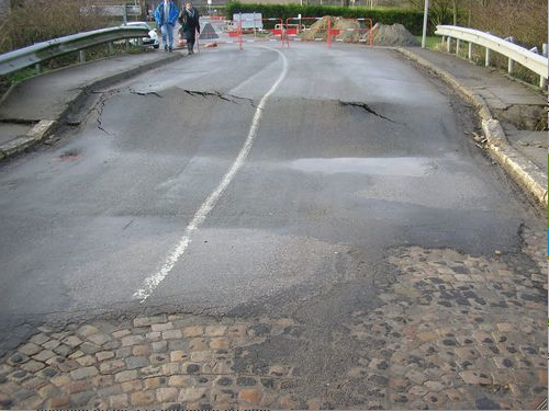 Affaissement du pont de Blaringhem (Photo VNF N-PdC)