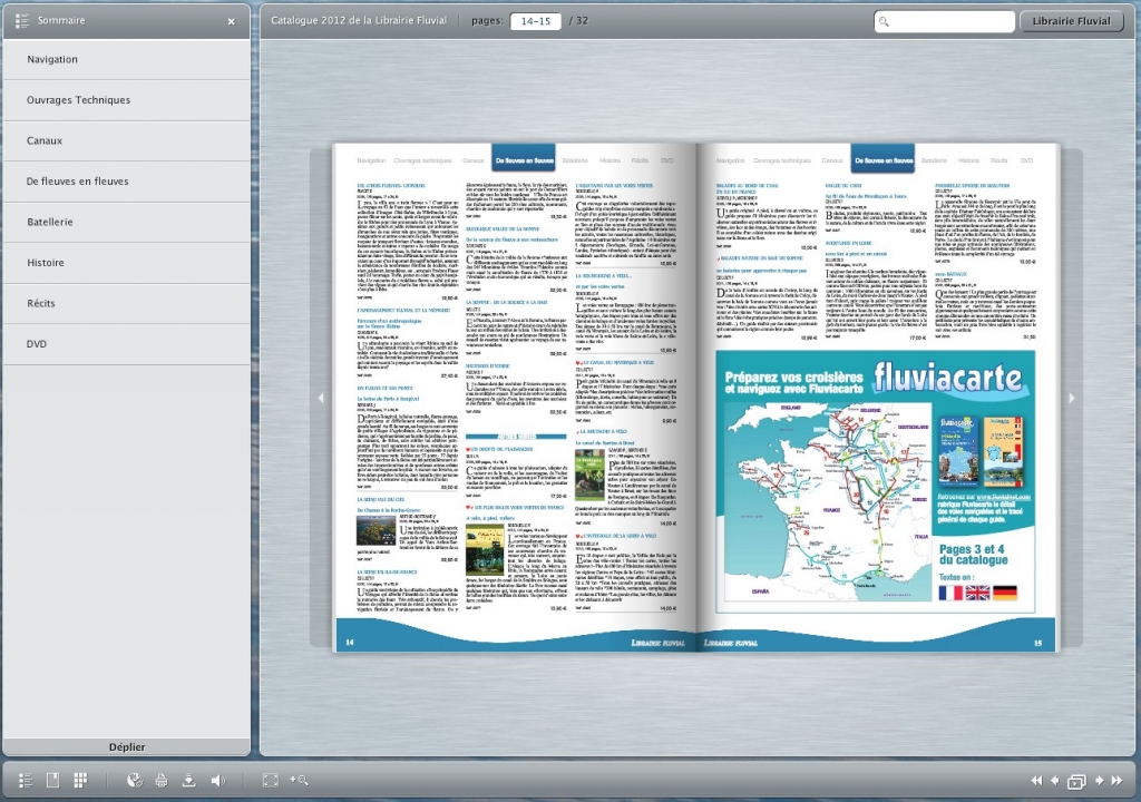 Le catalogue en ligne de la librairie Fluvial