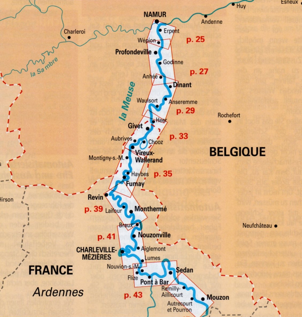 Le doigt de Givet pointé sur la Belgique (Fluviacarte n°8)