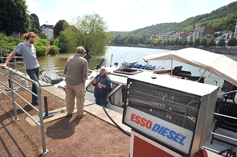 L'ancien poste à gasoil du port de Jambes à Namur (Photo Belami)