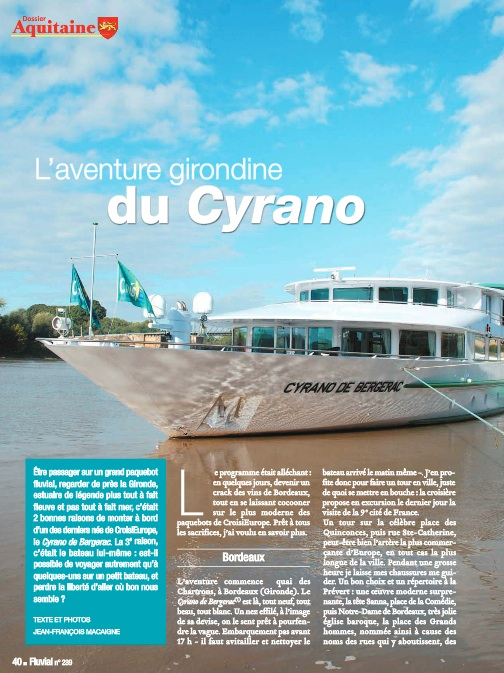 Le "Cyrano" de CroisiEurope (Fluvial n°239)