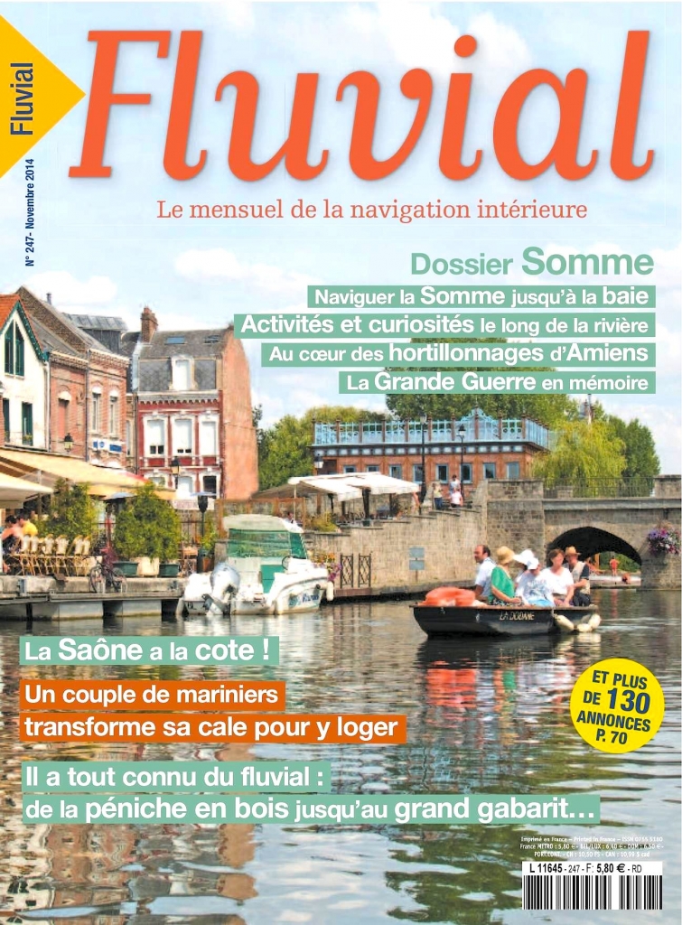 Couverture du N°247 de Fluvial (novembre 2014)