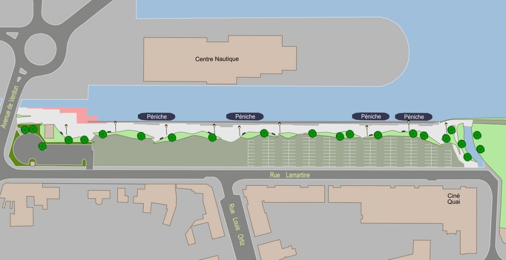 Plan d’aménagement de la halte de St-Dizier.