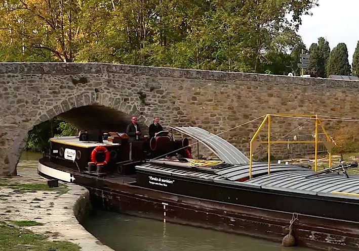 Le "Tourmente" teste le canal du Midi (Photo L'"Équipage")