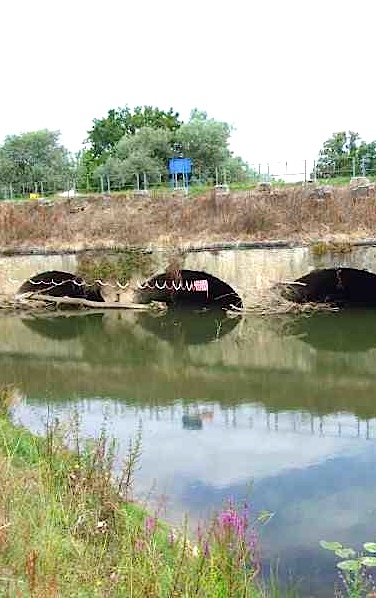 Pont canal de Vadencourt fermé (Photo M.Mahieux)