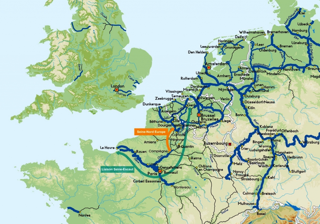 Le canal SNE, trait d'union entre la Seine et le réseau à grand gabarit du Nord de l'Europe (VNF)