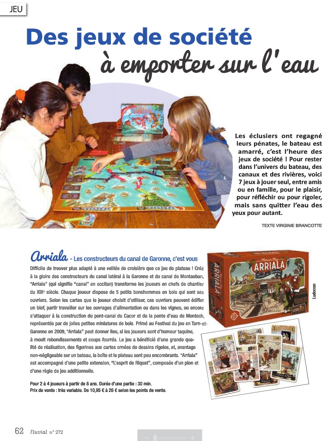 Des jeux à emporter sur l'eau (Fluvial n°272)