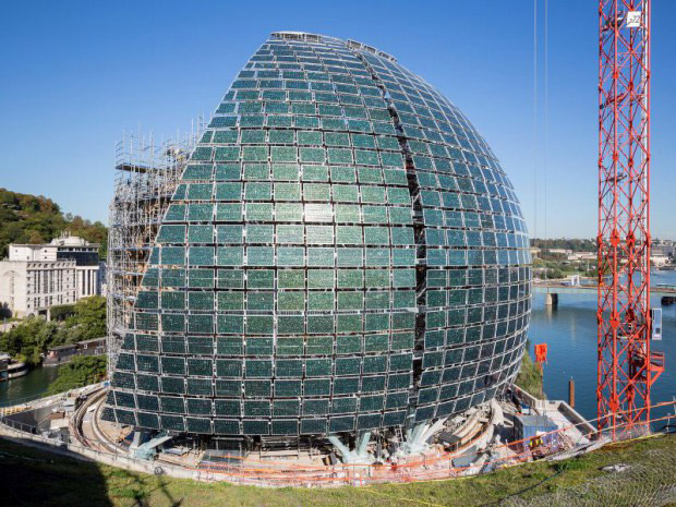 Projet de La Seine Musicale sur l'Ile Seguin à Boulogne-Billancourt (Hauts-de-Seine) conçu par l'architecte japonais Shigeru Ban associé à Jean de Gastines (photo site BATIACTU Laurent Blossier)