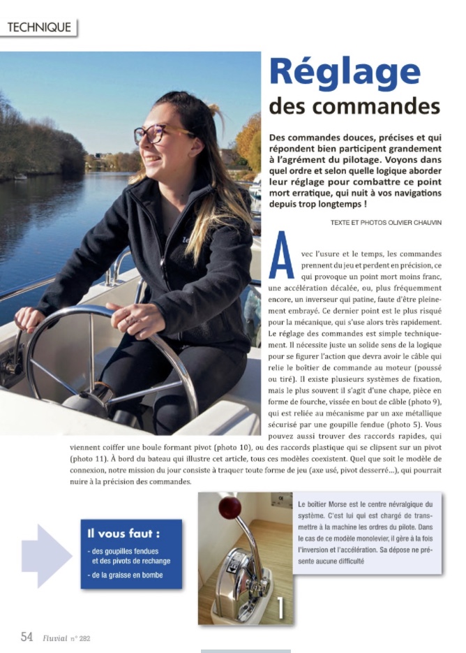 Réglage des commandes (Fluvial n°282)