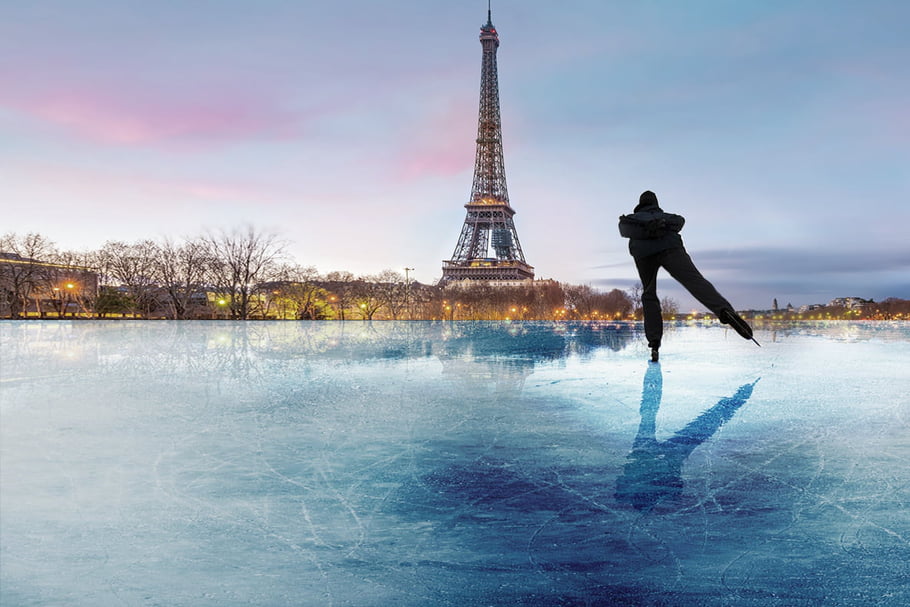 La Compagnie des Bateaux-Mouches vous invite dans sa station de ski éphémère sur les bords de Seine. (Image jaap-willem)