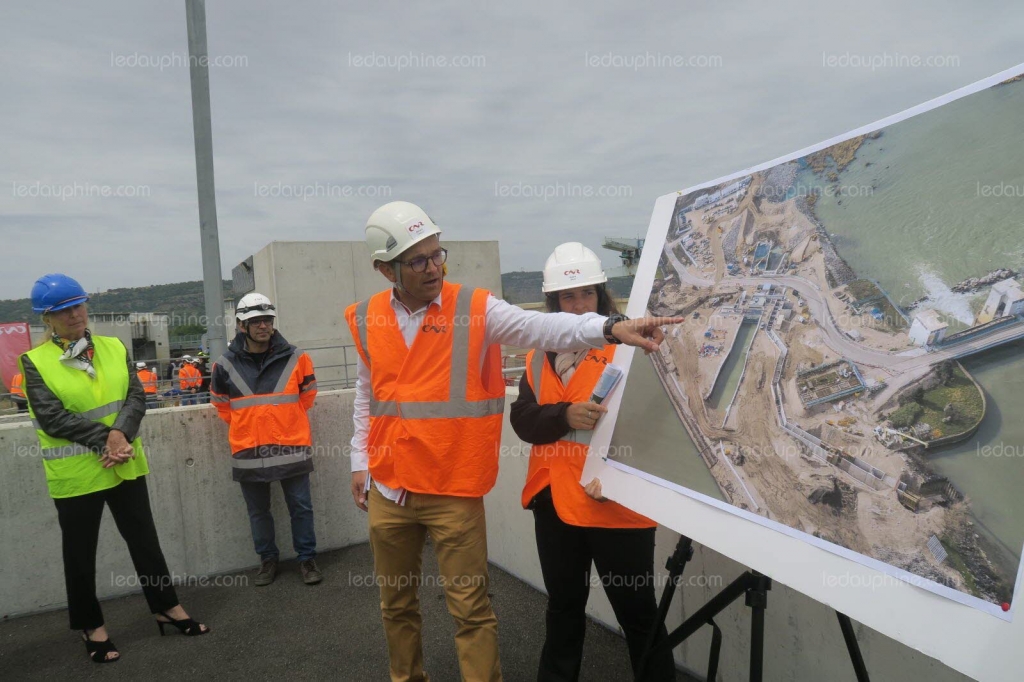 Le Pouzin : premier port industriel et fluvial d’Ardèche inauguré (Photo extraite du Dauphine)