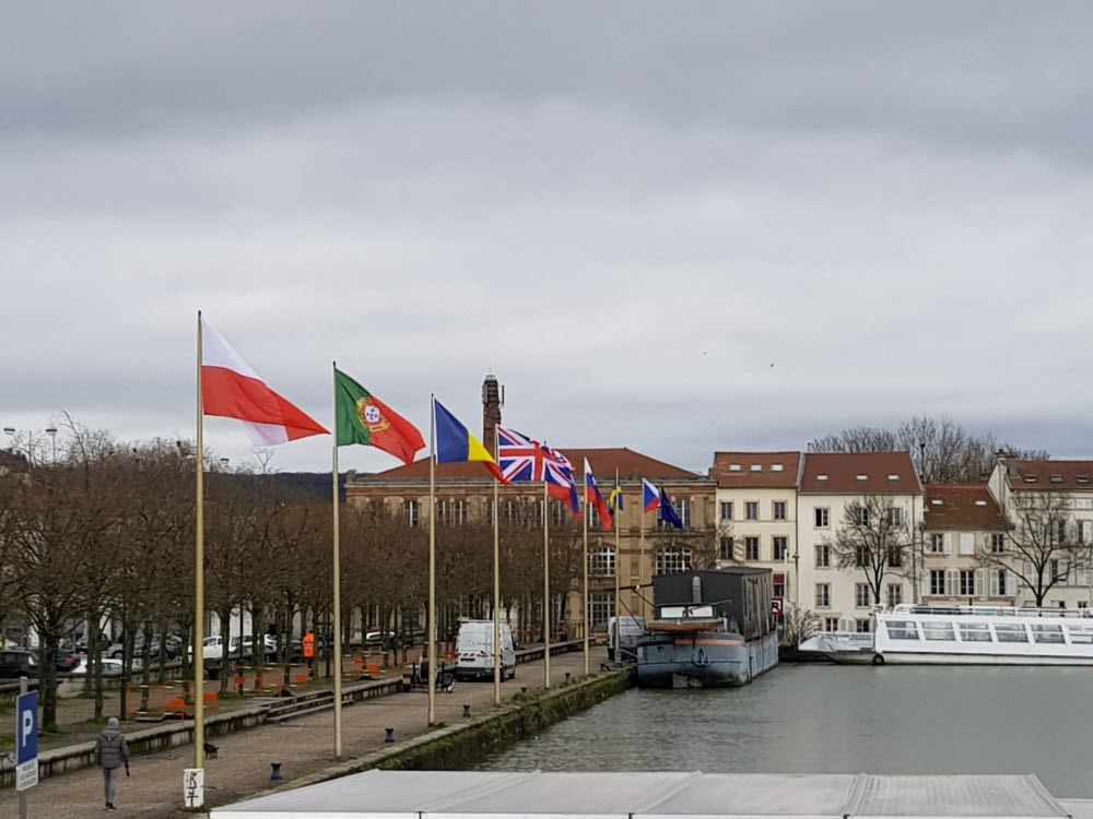 Brexit : l’Union Jack flotte toujours sur le port de Nancy  (Photo ER /Ghislain UTARD)