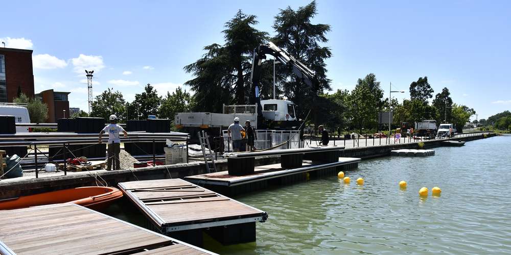 Ils pourraient accueillir leurs premiers bateaux vers la fin du mois de juillet, mais il faudra attendre la fin de l’été pour l’installation de bornes destinées à l’eau et à l’électricité (Photo : T. Breton)