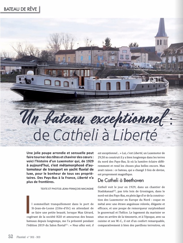 Un bateau de rêve : le Liberté (Fluvial n°302-303)