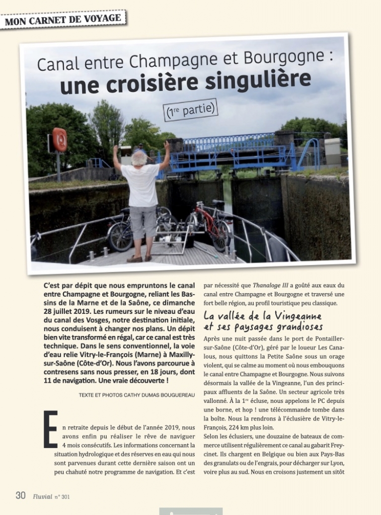 Croisière entre Champagne et Bourgogne - Fluvial n°301