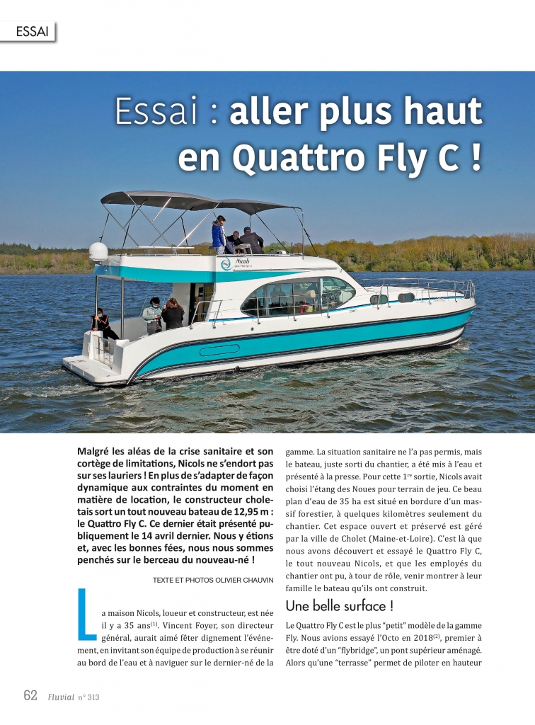 Essai du Quattro Fly C - Fluvial n°313