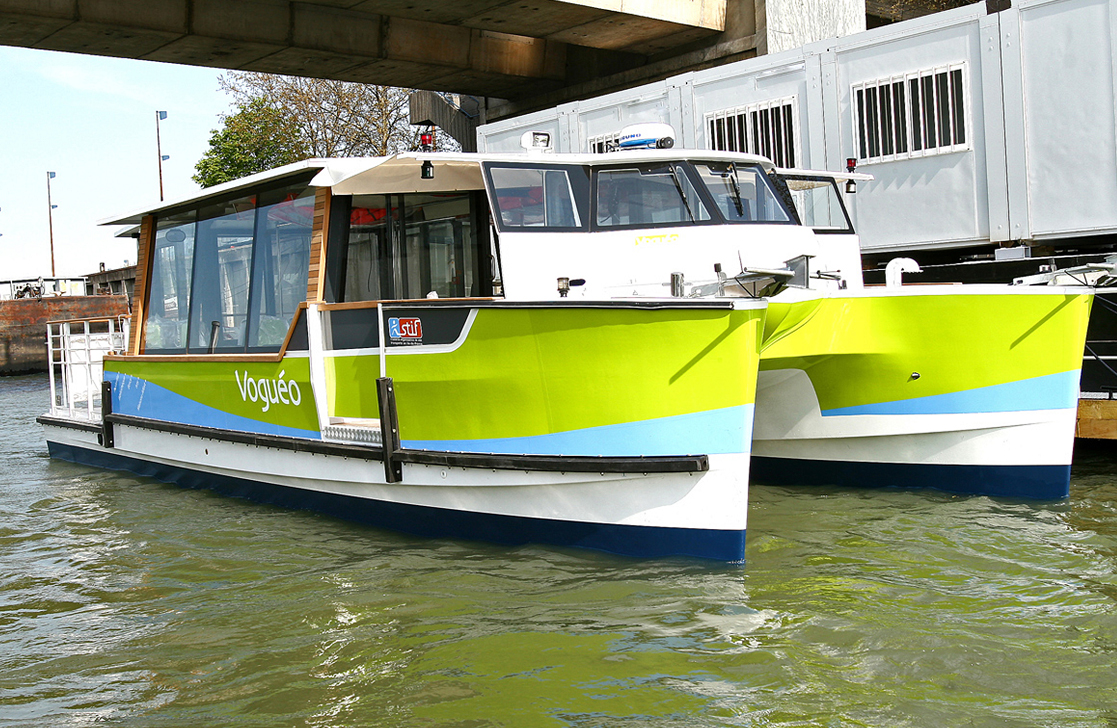 La catamaran Voguéo, construit par la société Fountaine-Pajot (Photo : STIF)